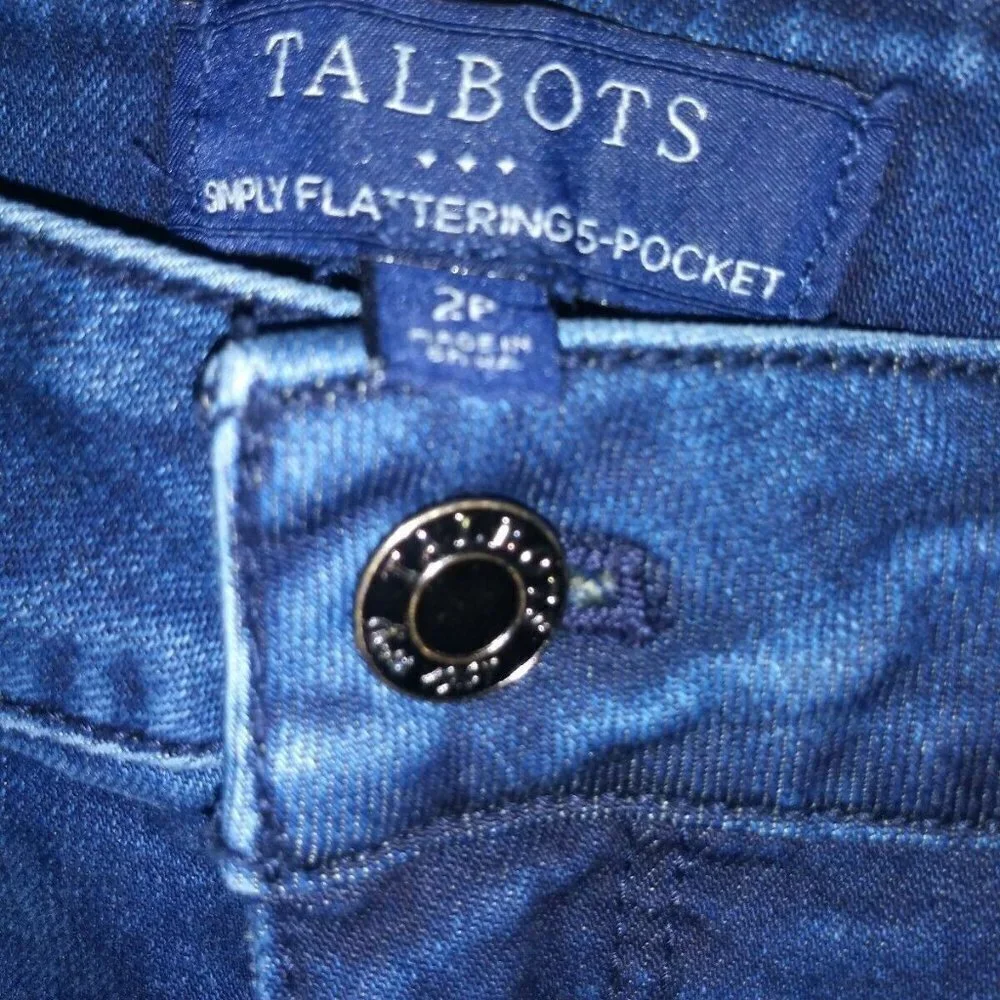Talbots Jeans Dark Skinny stretch Simply Flatterin